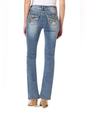 INSTASTRETCH® LUSCIOUS CURVY BOOTCUT MID-RISE JEANS NWT
